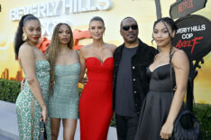Bria Murphy, Shayne Audra Murphy, Paige Butcher, Eddie Murphy and Bella Murphy attend the Beverly Hills Cop: Axel F World Premiere