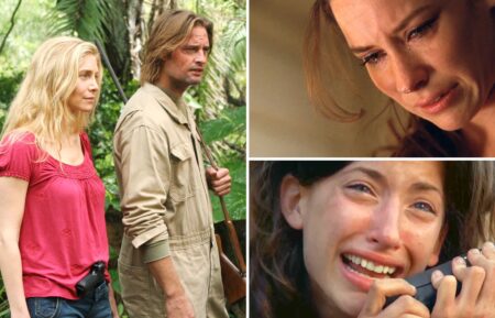 Elizabeth Mitchell as Juliet Burke, Josh Holloway as James 