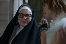 Dianne Wiest as Mother Constance and Lindsey Normington as ALAÏA JADE in 'Elsbeth' Season 3 Episode 7