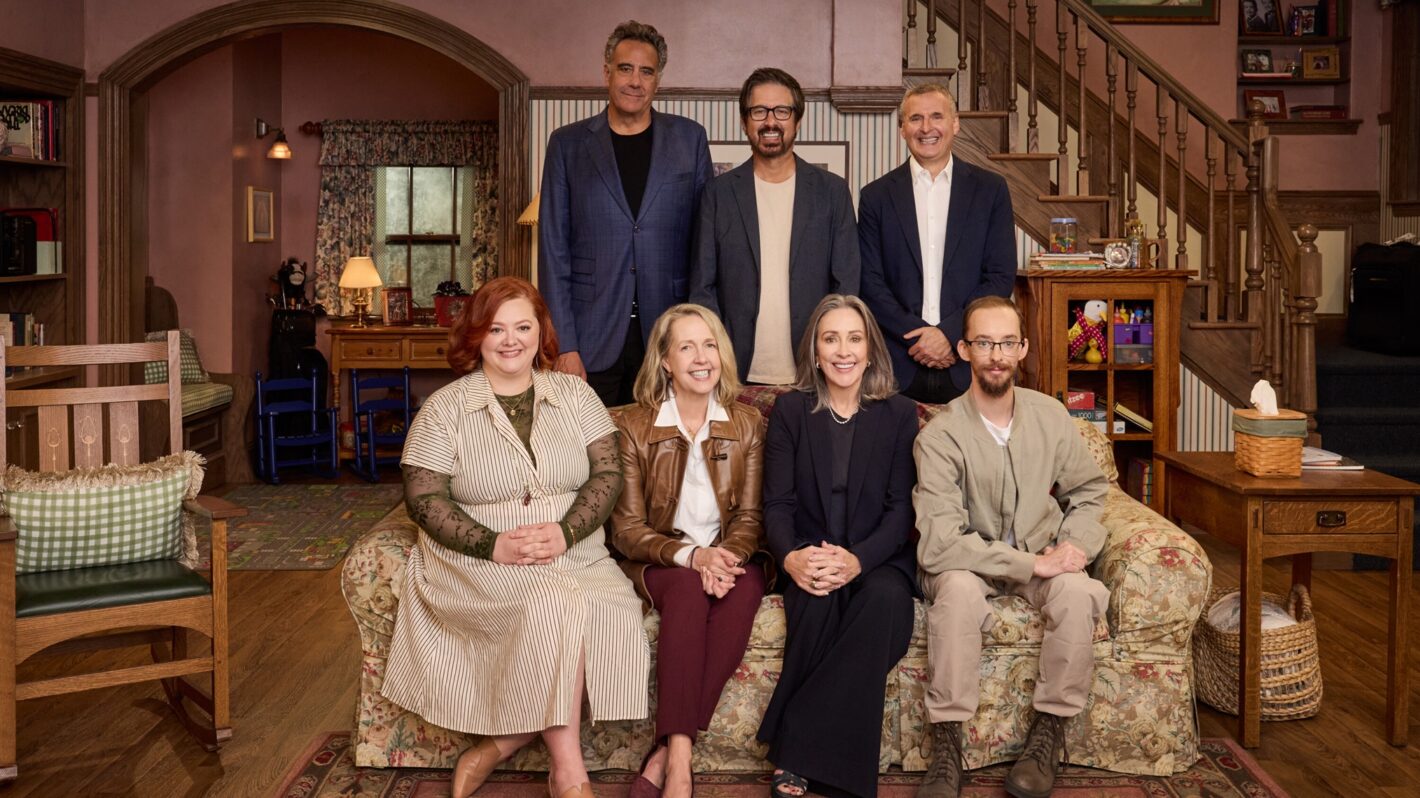 Brad Garrett, Ray Romano, Phil Rosenthal, Sullivan Sweeten, Patricia Heaton, Monica Horan, and Madylin Sweeten for 'Everybody Loves Raymond: 30th Anniversary Reunion'
