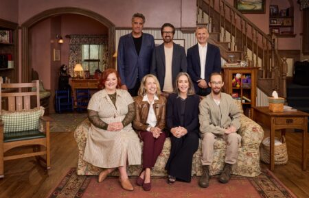 Brad Garrett, Ray Romano, Phil Rosenthal, Sullivan Sweeten, Patricia Heaton, Monica Horan, and Madylin Sweeten for 'Everybody Loves Raymond: 30th Anniversary Reunion'