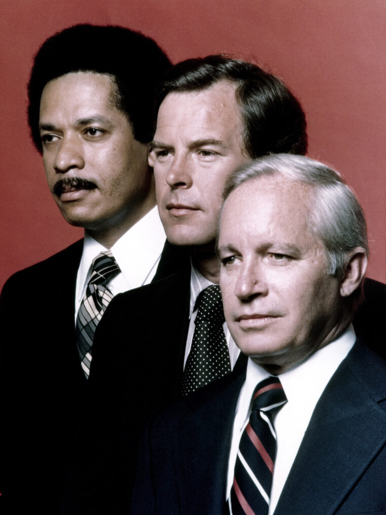 Frank Reynolds, Peter Jennings, and Max Robinson of 'ABC World News Tonight'