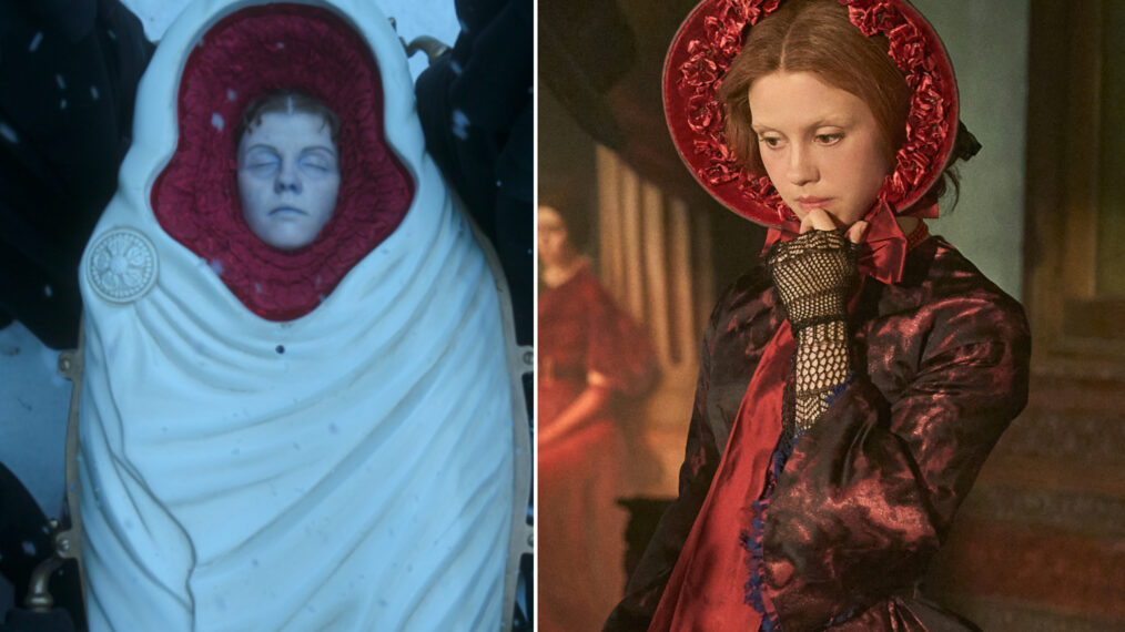 FRANKENSTEIN. Mia Goth as Elizabeth in Frankenstein. Cr. Ken Woroner/Netflix © 2025.