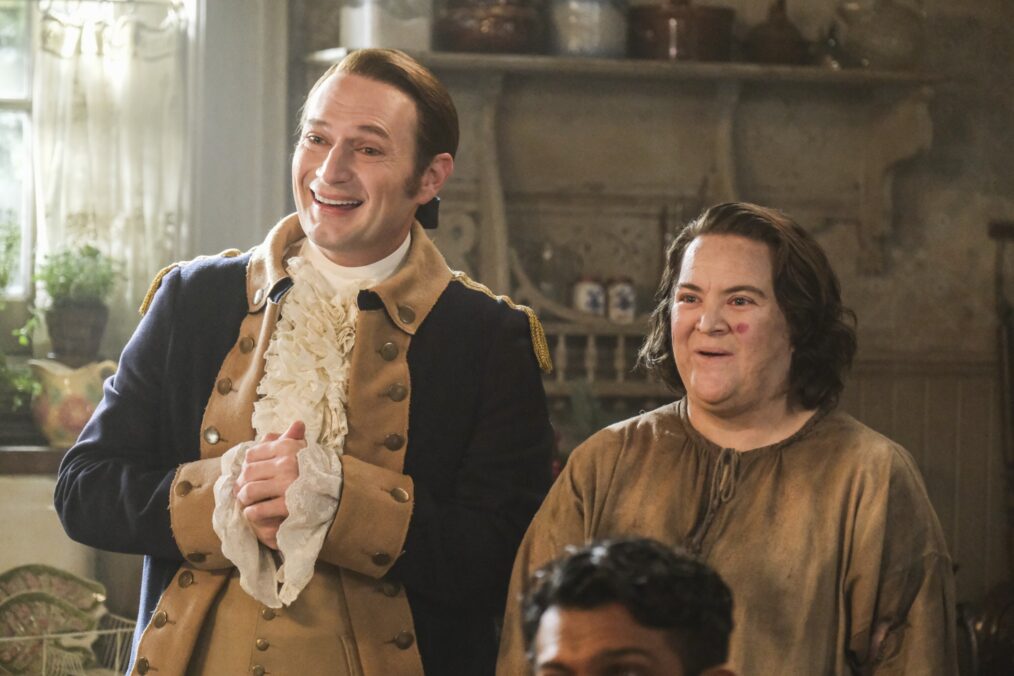 Brandon Scott Jones and Betsy Sodaro in 'Ghosts' Season 5