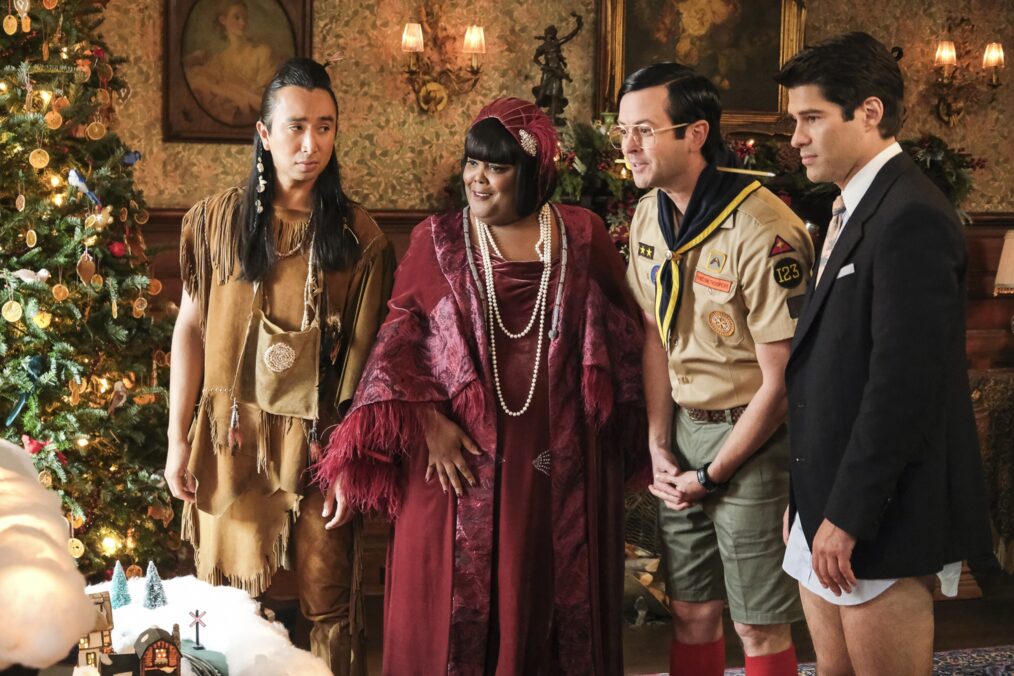 Roman Zaragoza, Danielle Pinnock, Richie Moriarty, and Asher Grodman in 'Ghosts' Season 5