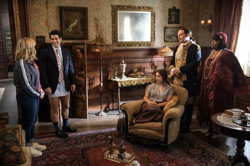 Rose McIver, Asher Grodman, Gideon Adlon, Brandon Scott Jones, and Danielle Pinnock in 'Ghosts' Season 5