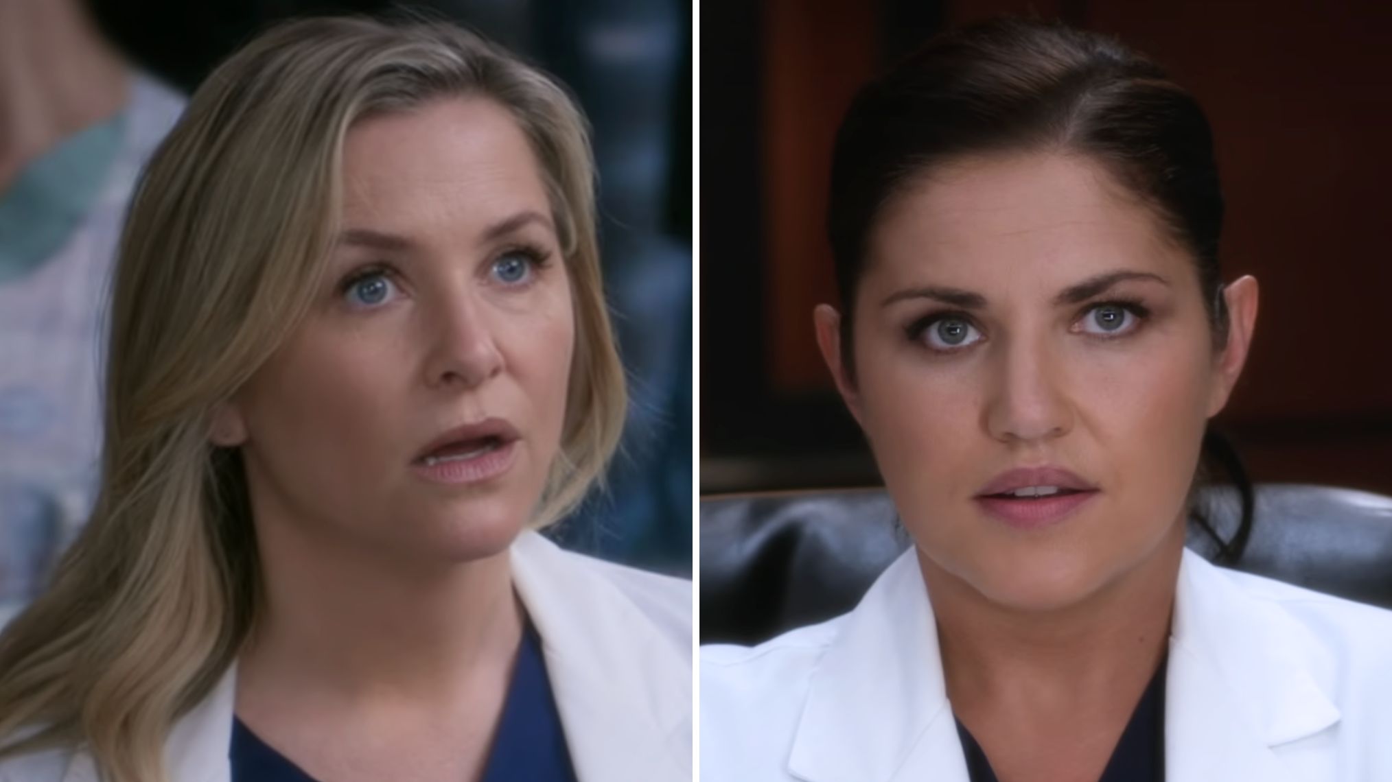 Jessica Capshaw and Marika Domińczyk in 'Grey's Anatomy' Season 13