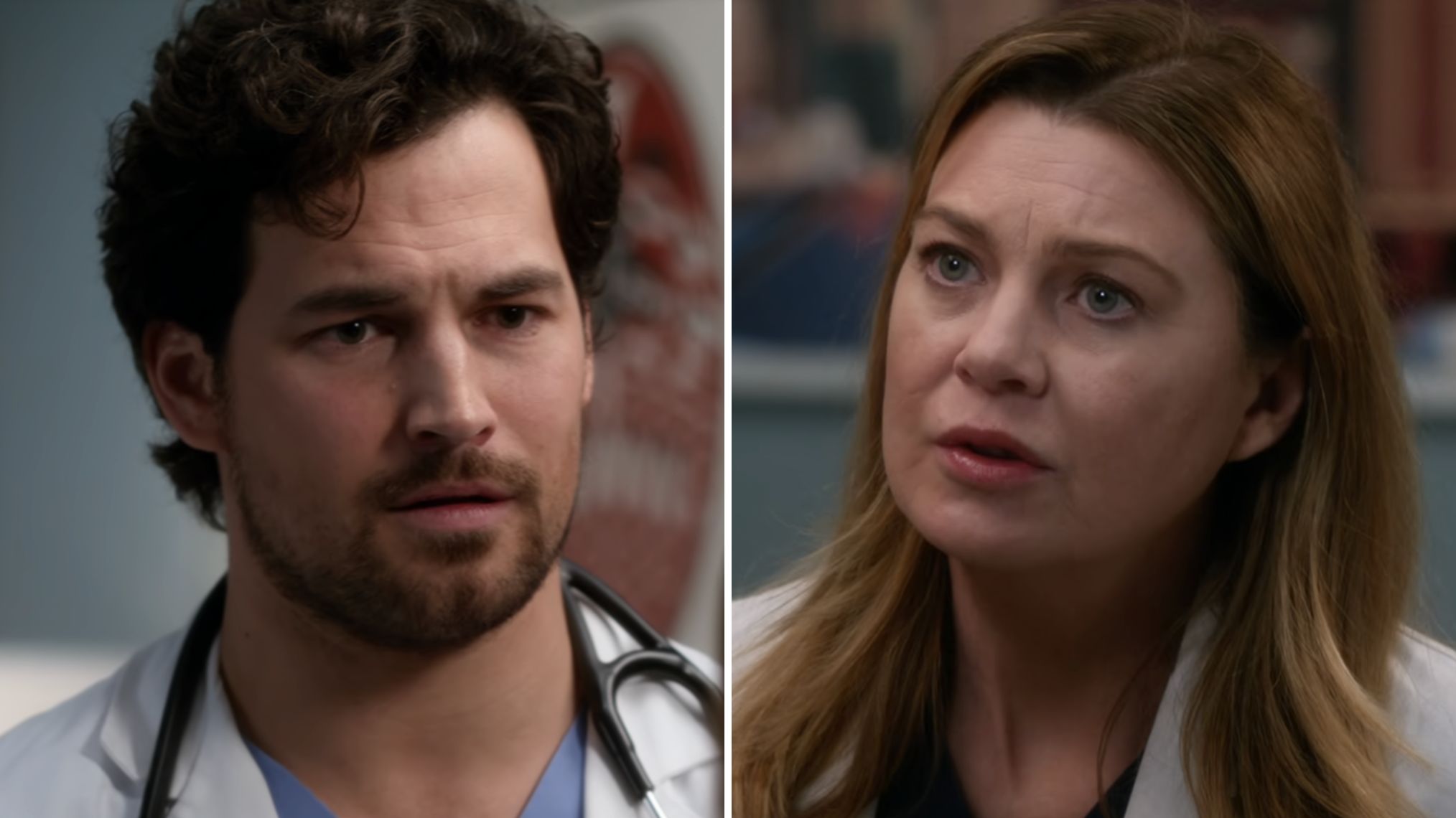 Giacomo Gianniotti and Ellen Pompeo on 'Grey's Anatomy' Season 16 Episode 14