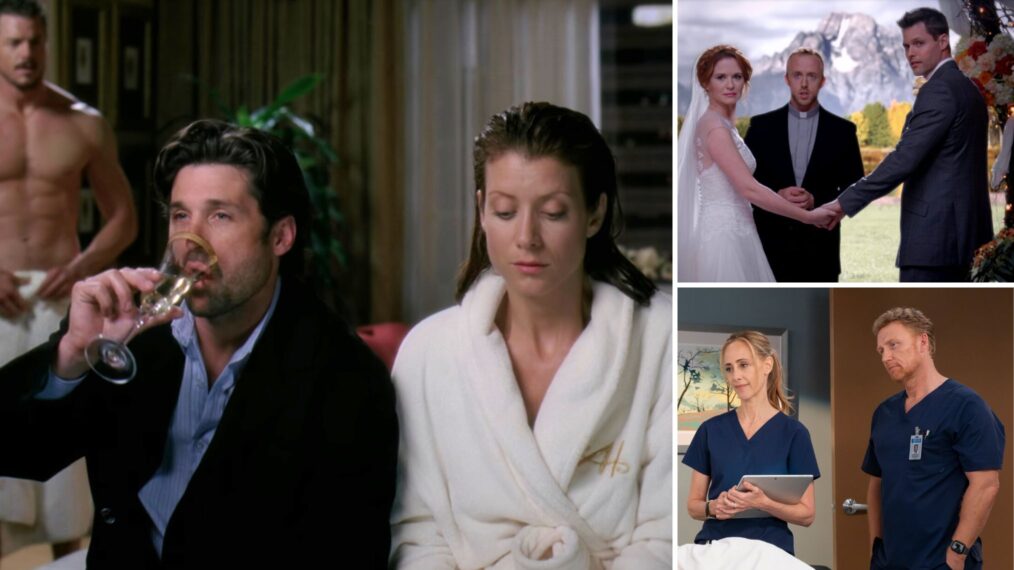 Patrick Dempsey and Kate Walsh, Sarah Drew and Justin Bruening, Kim Raver and Kevin McKidd on 'Grey's Anatomy'