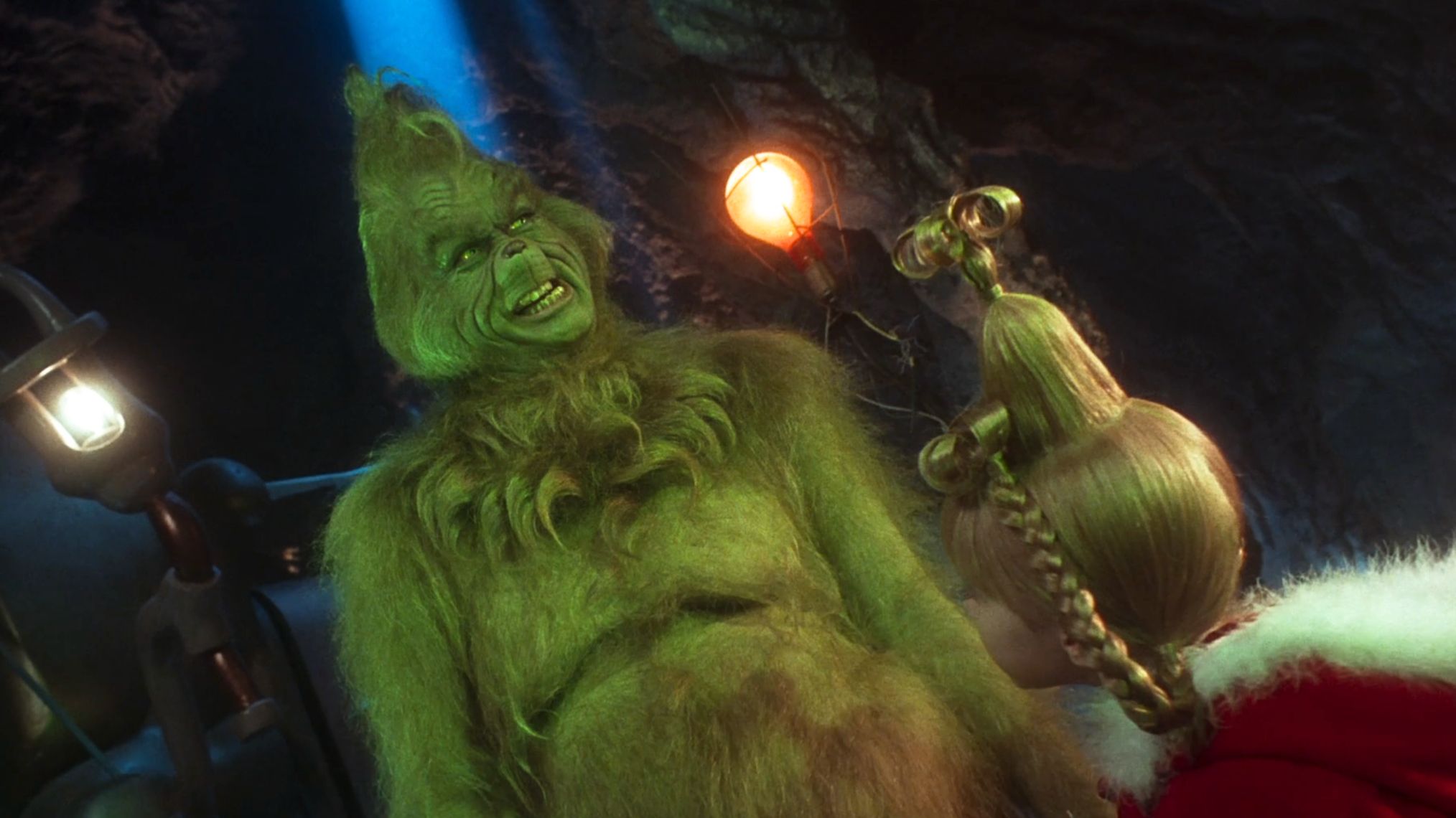 Jim Carrey in 'How the Grinch Stole Christmas' with Taylor Momsen