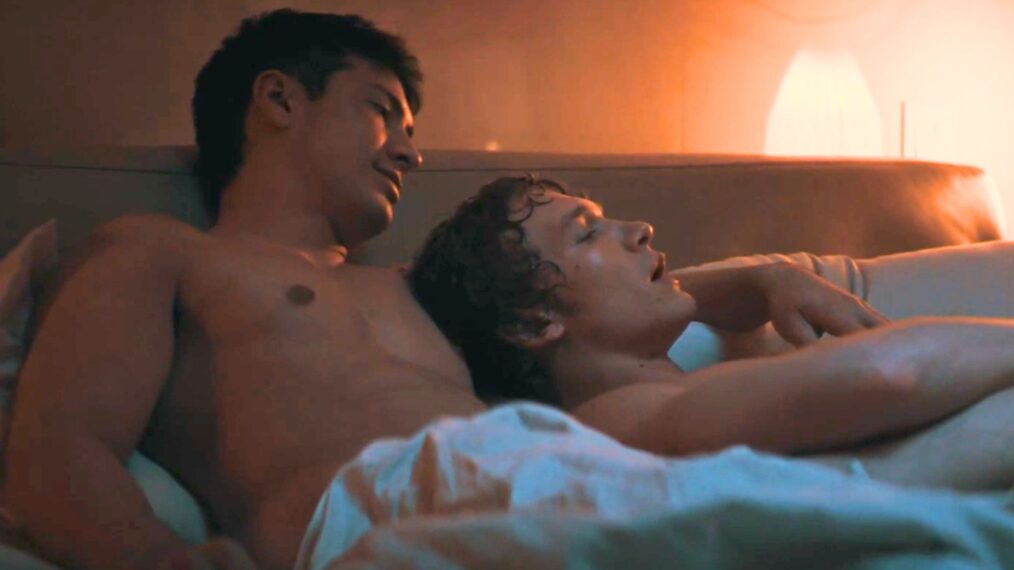 Hudson Williams and Connor Storrie in 'Heated Rivalry'