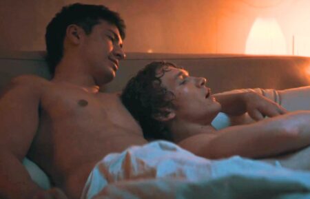 Hudson Williams and Connor Storrie in 'Heated Rivalry'