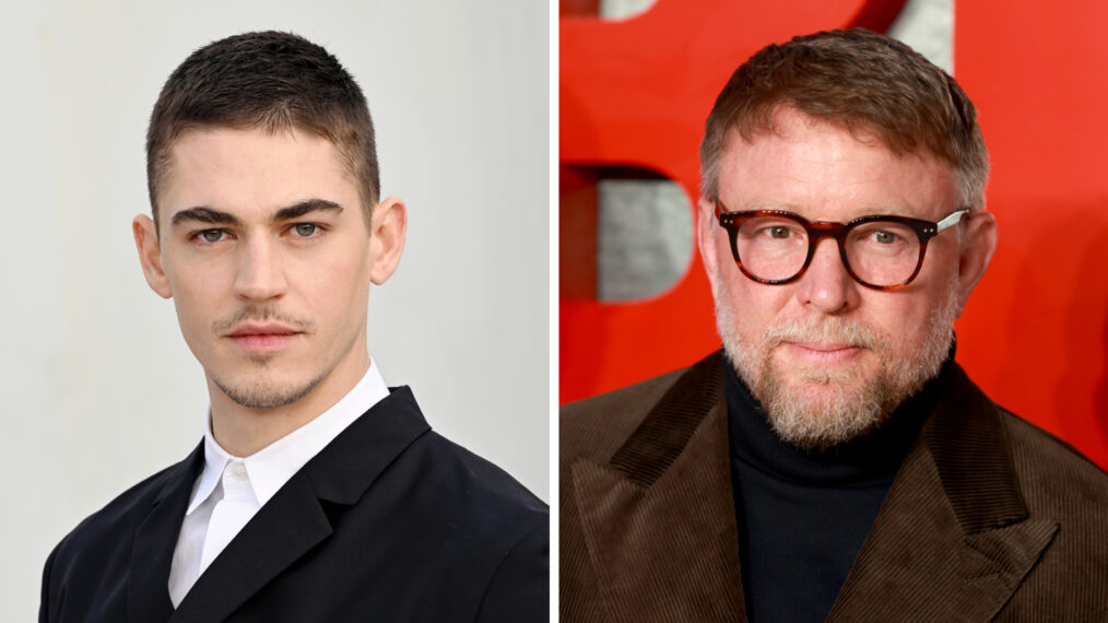 LONDON, ENGLAND - MARCH 22: Hero Fiennes Tiffin attends the photocall for 'The Ministry Of Ungentlemanly Warfare' at HMS Belfast on March 22, 2024 in London, England. (Photo by Jeff Spicer/Getty Images); LONDON, ENGLAND - MARCH 27: Guy Ritchie attends the 'MobLand' Global Premiere at the Odeon Luxe Leicester Square on March 27, 2025 in London, England. (Photo by Lia Toby/Getty Images)