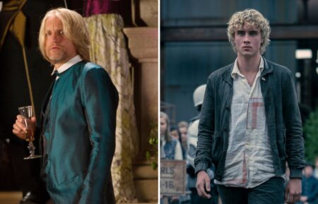 Woody Harrelson as Haymitch in 'Hunger Games: Catching Fire'; Joseph Zada as Haymitch in 'Sunrise on the Reaping'