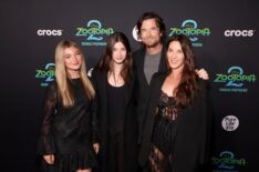 Maple Sylvie Bateman, Francesca Nora Bateman, Jason Bateman, and Amanda Anka attend the world premiere of Zootopia 2 at El Capitan Theatre on November 13, 2025 in Los Angeles, California.