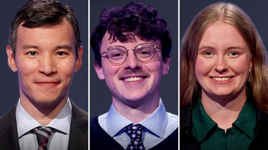 'Jeopardy!' Season 42 players (from left) Josh Chen, Harrison Whitaker, and Matylda Urbaniak. on November 19, 2025