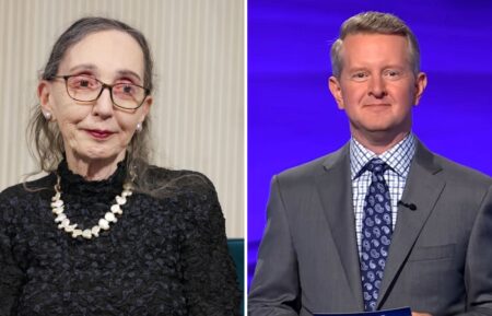 (left) Author Joyce Carol Oates in December 6, 2024, (right) Ken Jennings on 