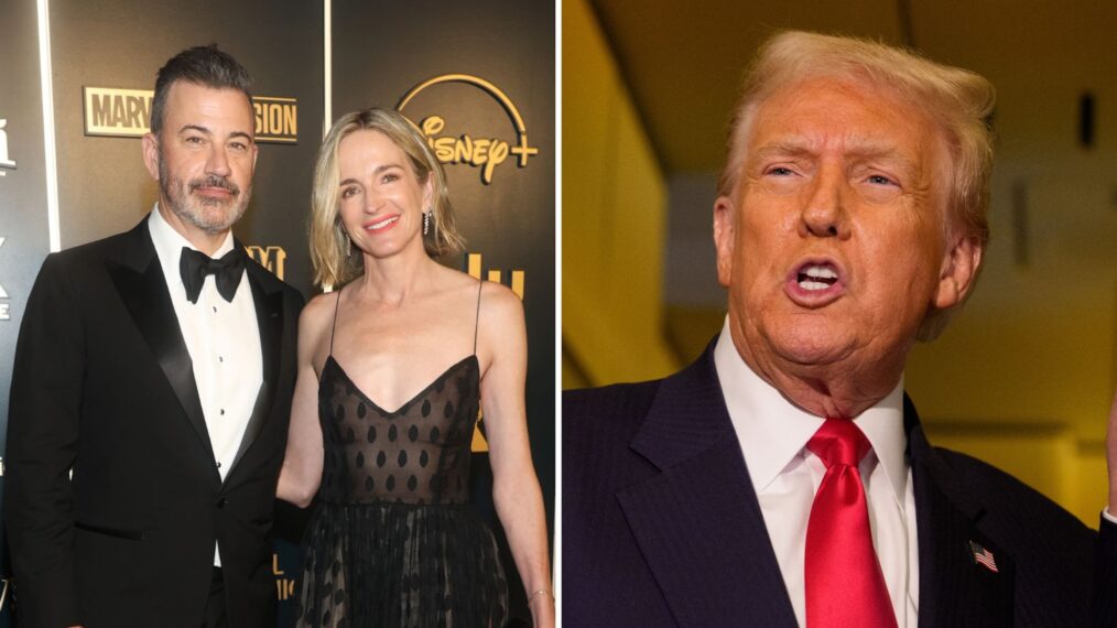 Jimmy Kimmel, Molly McNearney, and Donald Trump