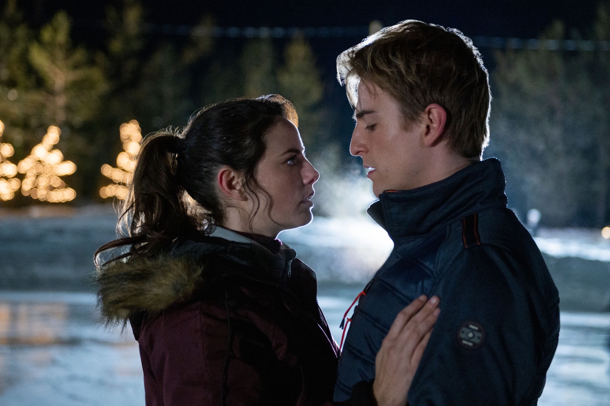 Kaya Scodelario, Evan Roderick in 'Spinning Out' Season 1