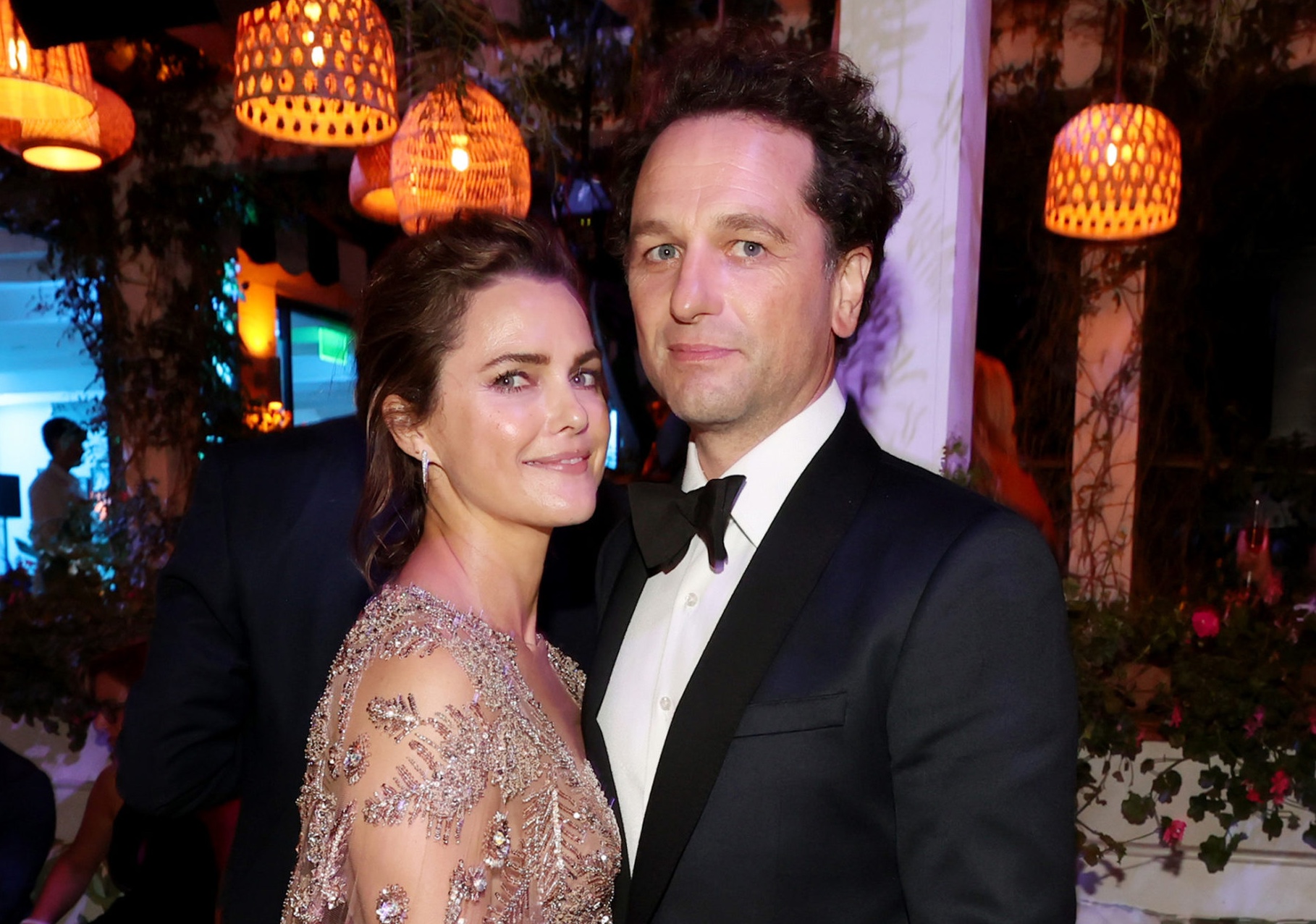 Keri Russell and Matthew Rhys attend the HBO/ HBO Max Post Emmys Reception at San Vicente Bungalows on September 19, 2021 in West Hollywood, California.