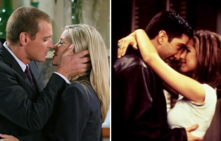 Ingo Rademacher and Laura Wright on 'General Hospital'; David Schwimmer and Jennifer Aniston on 'Friends'