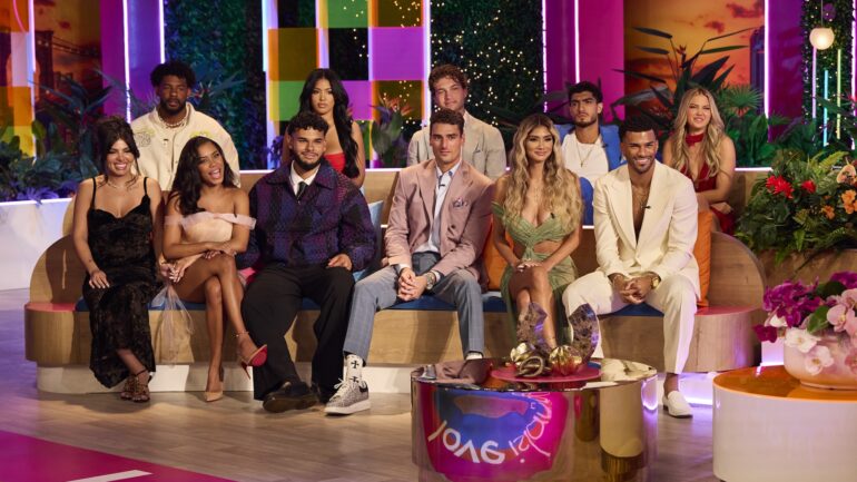 LOVE ISLAND USA "Reunion Special": Chris Seeley, Andreina Santos, Thomas John “TJ” Palma, Charlie Georgiou, Hannah Fields, (Bottom Row): Huda Mustafa, Amaya Espinal, Bryan Arenales, Austin Shepard, Isabelle “Belle-A” Walker, Jeremiah Brown