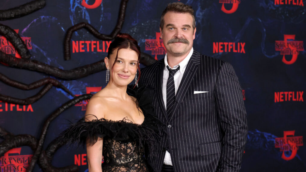 Millie Bobby Brown and David Harbour