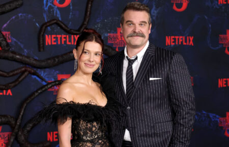 Millie Bobby Brown and David Harbour