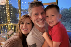 Greg Vaughan with Natalia Livingston and her son
