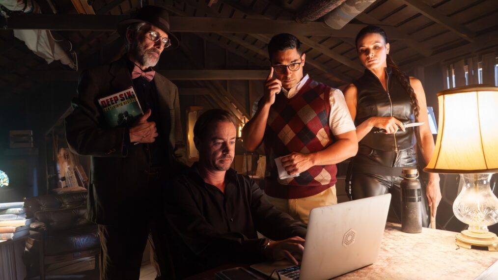 Gary Cole as Alden Parker / Professor Parkman, Sean Murray as Timothy McGee / McGregor, Wilmer Valderrama as S.S. Nicolas Torres / Rick Soares and Katrina Law as NCIS S.A. Jessica Knight / Knightingdale — 'NCIS' Season 23 Episode 6 'Page-Turner'