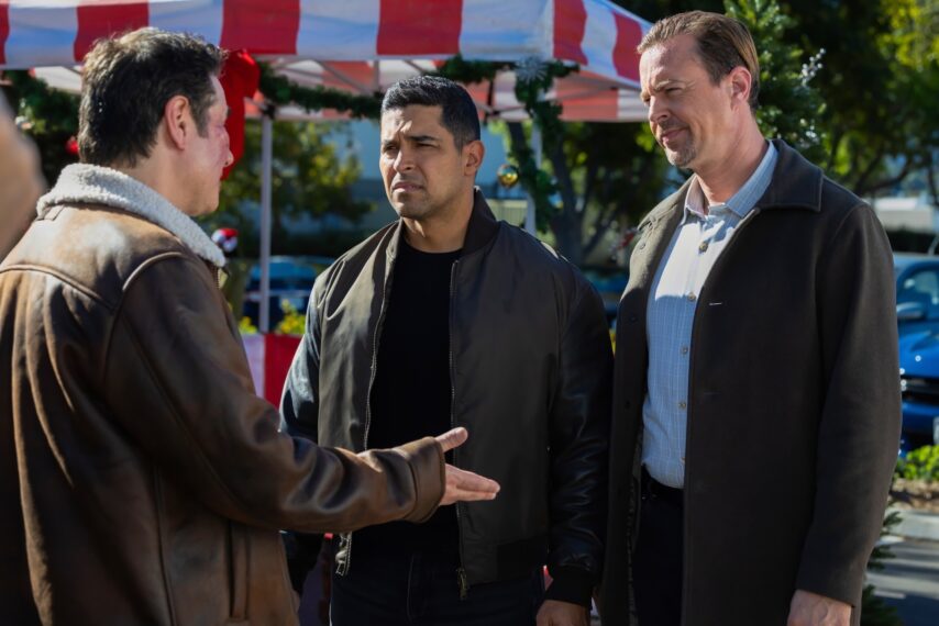 Adam Ferrara as Sammy Craig, Wilmer Valderrama as Nick Torres, and Sean Murray as Timothy McGee — 'NCIS' Season 23 Episode 9 "Heaven and Nature"
