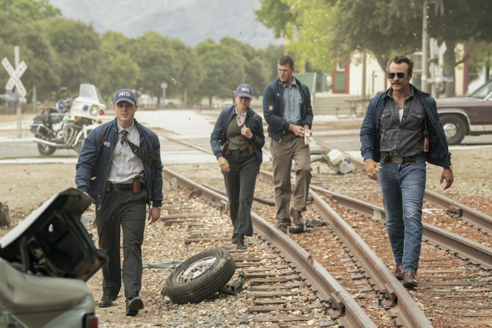 Caleb Foote as Bernard “Randy” Randolf, Mariel Molino as Cecilia “Lala” Dominguez, Austin Stowell as Leroy Jethro Gibbs, and Kyle Schmid as Mike Franks — 'NCIS: Origins' Season 2 Episode 5 