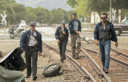 Caleb Foote as Bernard “Randy” Randolf, Mariel Molino as Cecilia “Lala” Dominguez, Austin Stowell as Leroy Jethro Gibbs, and Kyle Schmid as Mike Franks — 'NCIS: Origins' Season 2 Episode 5
