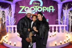 Nick Cannon, Legendary Love Cannon, and Breana Tiesi attend the world premiere of Zootopia 2 at El Capitan Theatre on November 13, 2025 in Los Angeles, California.