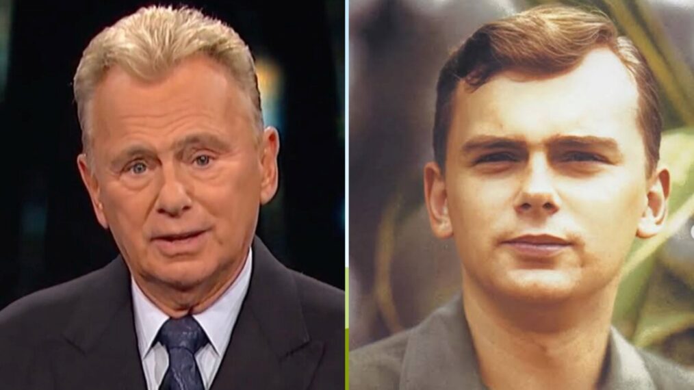 (Left) Pat Sajak on 'Wheel of Fortune' (Right) Pat in the military in Vietnam