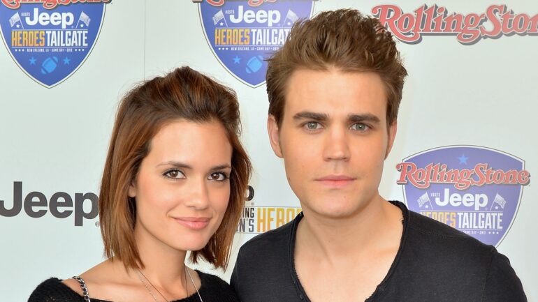 Torrey DeVitto and Paul Wesley attends the Rolling Stone Hosted Jeep Heroes Tailgate on February 3, 2013 in New Orleans, Louisiana.