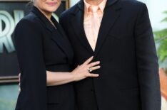 Aimee Mullins and Rupert Friend attend the 'Jurassic World Rebirth' World Premiere at the Odeon Luxe Leicester Square on June 17, 2025 in London, England.