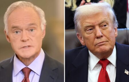 Scott Pelley and Donald Trump