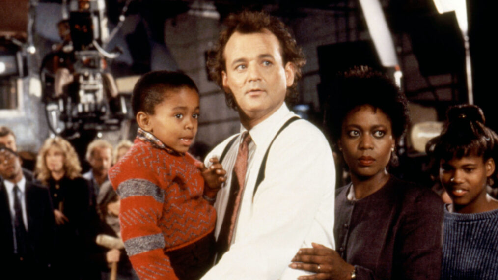 Nicholas Phillips, Bill Murray, and Alfre Woodard in 'Scrooged'