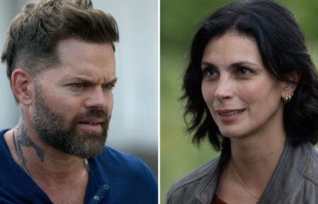 Wes Chatham as Dawson, Morena Baccarin as Mickey — 'Sheriff Country' Season 1 Episode 4 