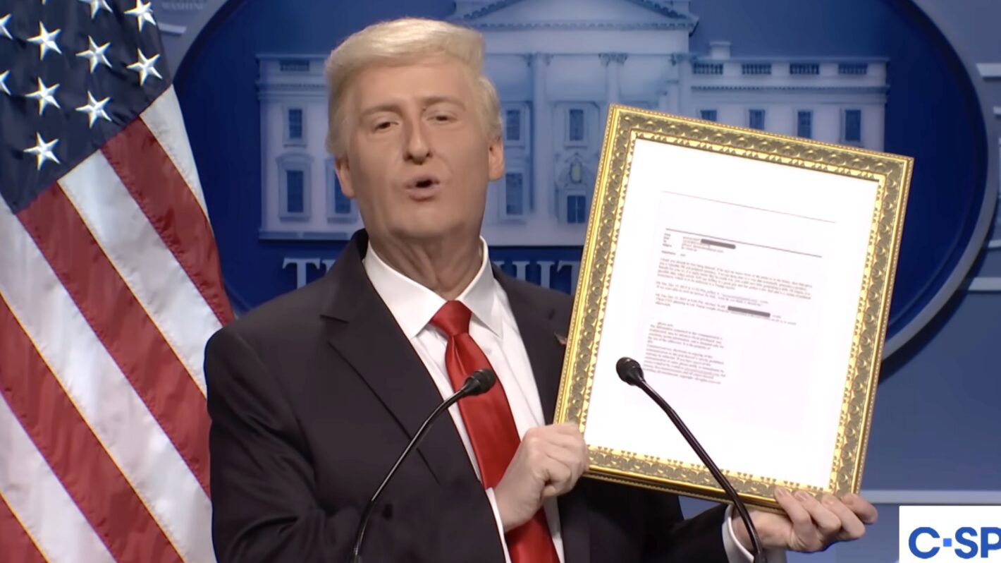 'SNL' Cold Open Mocks Trump Dodging Questions About Epstein Files