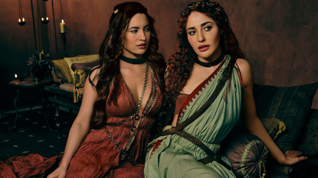 Ivana Baquero and Jamaica Vaughan in 'Spartacus: House of Ashur'