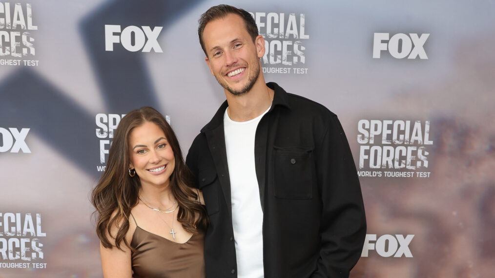 Shawn Johnson East and Andrew East attend the SPECIAL FORCES: WORLD’S TOUGHEST TEST Season 4 Premiere