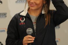 Olympic medalist Shawn Johnson poses at a meet and greet session on December 12, 2008