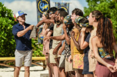 Jeff Probst and players in 'Survivor 49' Episode 8
