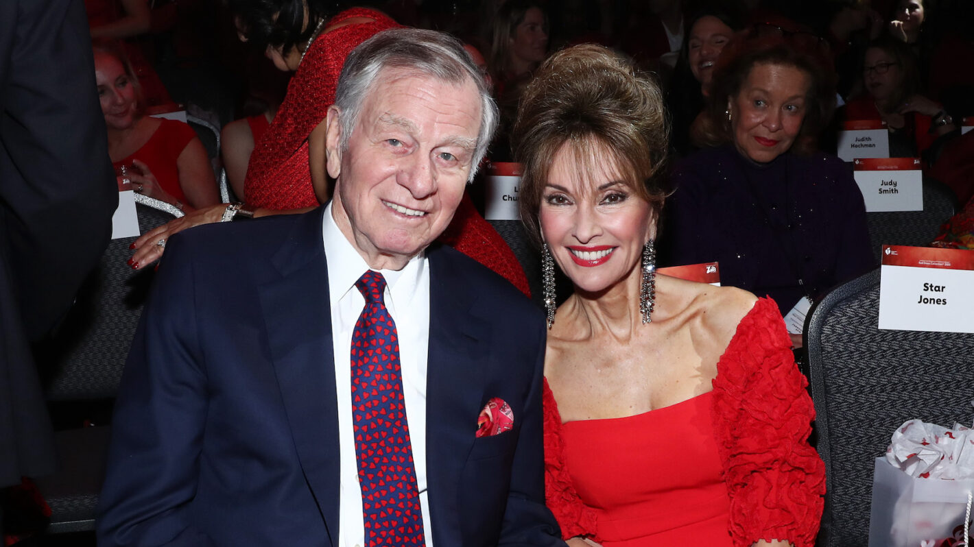 Helmut Huber and Susan Lucci attend The American Heart Association's Go Red for Women Red Dress Collection 2020 at Hammerstein Ballroom on February 05, 2020 in New York City.