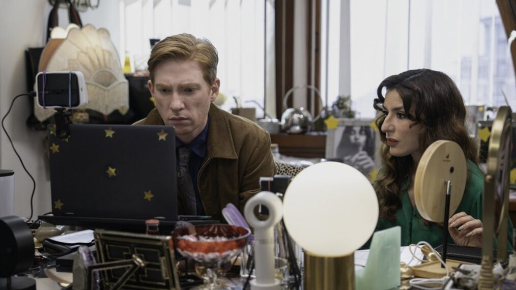 Domhnall Gleeson and Sabrina Impacciatore in 'The Paper'