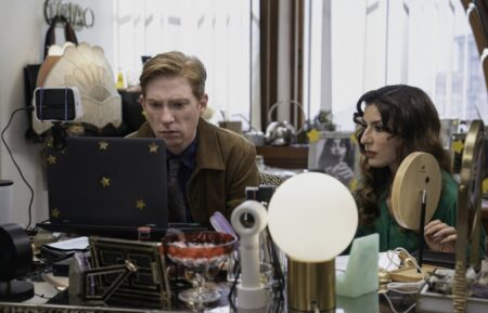Domhnall Gleeson and Sabrina Impacciatore in 'The Paper'