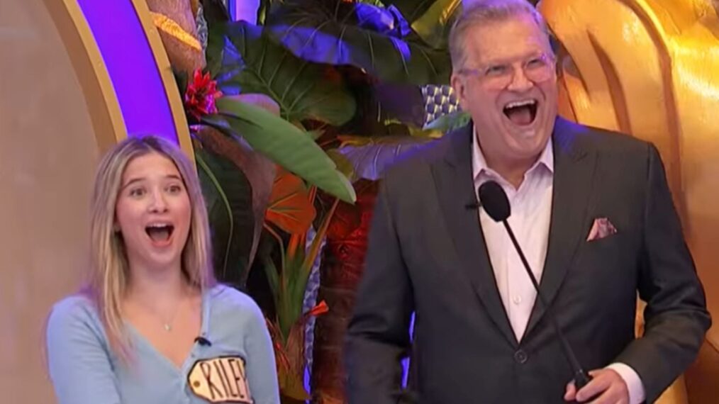 'The Price Is Right' contestant Riley Shepherd on the game show on November 12, 2025, playing The Lion's Share