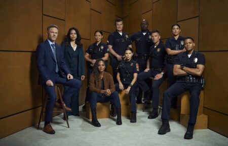 Shawn Ashmore as Wesley Evers, Alyssa Diaz as Angela Lopez, Melissa O’Neil as Lucy Chen, Mekia Cox as Nyla Harper, Nathan Fillion as John Nolan, Jenna Dewan as Bailey Nune, Richard T. Jones as Wade Grey, Eric Winter as Tim Bradford, Lisseth Chavez as Celina Juares, Deric Augustine as Miles Penn — 'The Rookie' Season 8